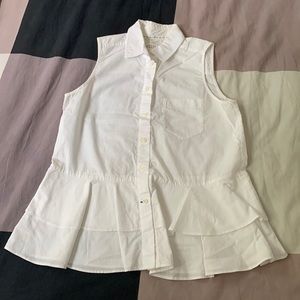 Kate Spade White Sleeveless Shirt
